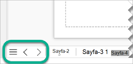 Visio'da diyagramlar için Birden çok sayfa gösterir