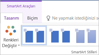 SmartArt Araçları Tasarım sekmesindeki Renkleri Değiştir düğmesi