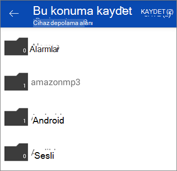OneDrive’da dosyaları kaydetme