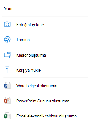 OneDrive’a yükleme