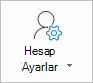Outlook hesap ayarları düğmesi