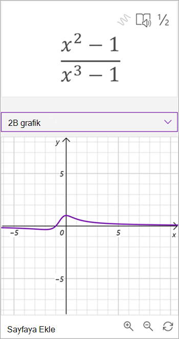x kare - 1 üzeri x üzeri üçüncü eksi 1 denklemi için matematik yardımcı oluşturulan grafiğin ekran görüntüsü