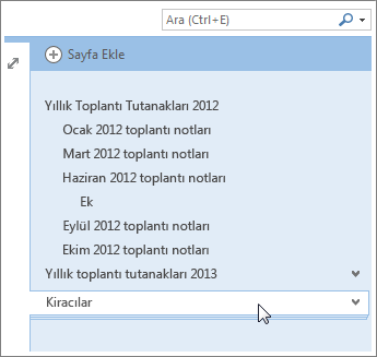 Daraltılabilir ve genişletilebilir alt sayfaları bulunan sayfalar.