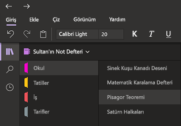 Windows 10 için OneNote’ta Koyu Mod