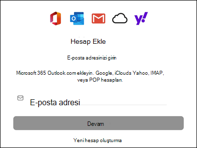 Add account to Mac için OutlookMac için Outlook