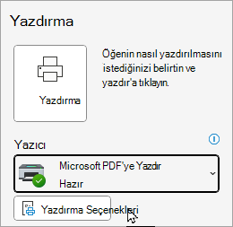 Klasik Outlook Dosya Yazdırma Seçenekleri