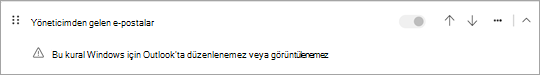 İstemci tarafı koşulları veya eylemleri olan bir kural görüntülenemez veya düzenlenemez.