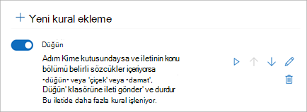 Bir kuralı devre dışı bırakmak veya etkinleştirmek için geçiş tuşunu kullanın.