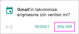 Takvime izin ver