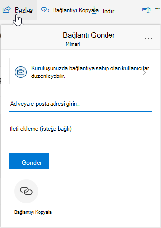 Dosya paylaş seçeneği gösteriliyor