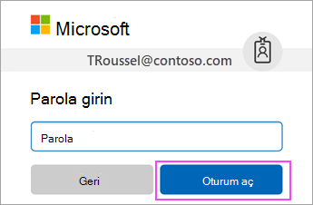 O365 iş veya okul hesabı parolanızı girin.