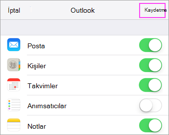 Hesap eşitleme ayarları