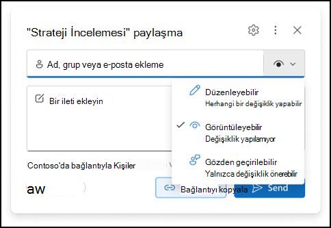 yeni Outlook ek izinleri penceresi