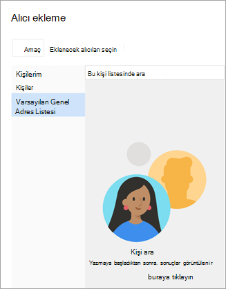 Kişi listelerinizde veya adres defterinizde arama yapın. Posta göndermek istediğiniz kişiyi bulduğunuzda, adının yanındaki artı işaretini seçin.
