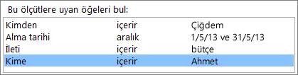 Alanlar, koşullar ve değerler