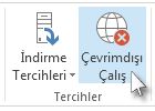 Şeritte çevrimdışı komutu