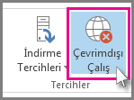 Outlook 2013'te Çevrimdışı Çalış düğmesi