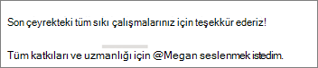 Bir kişinin yalnızca adını göstermeyi seçebilirsiniz
