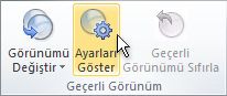 Şeritteki Görünüm Ayarları komutu