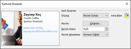 Elektronik Kartvizitlerinize resim ekleyebilirsiniz.