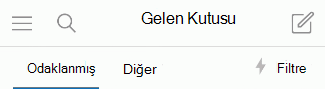 iOS’ta Odaklanmış Gelen Kutusu’na geçme ve bu görünümden çıkma