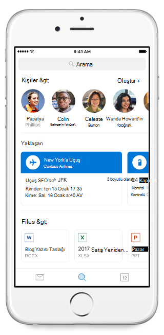 Outlook Mobile’da arama yapma