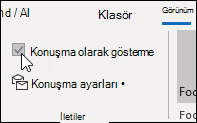 Konuşma Olarak Göster