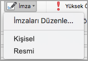İmza menüsü