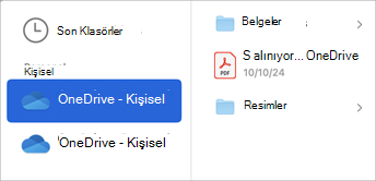 E-postanıza eklemek istediğiniz dosyaları aramak için bulut depolama hesabını seçin.