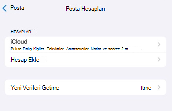 iOS üzerinde Outlook mobil posta uygulaması hesap ekleme