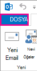 Outlook Dosya sekmesi