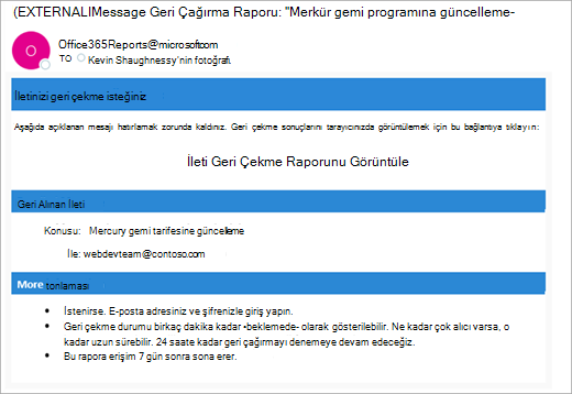 İletiyi denetlemek için outlook ekran görüntüsü bir