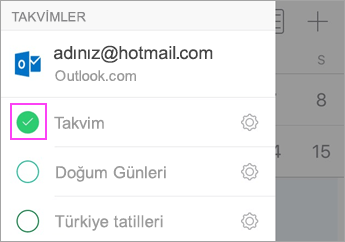 Takvim eşitlemesini denetleyin