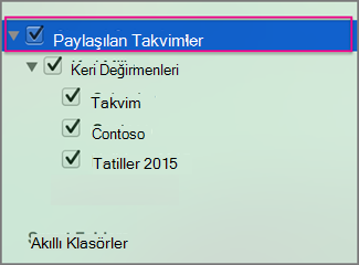 Paylaşılan Takvimler