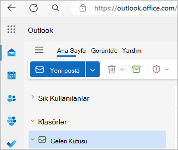 TWeb üzerinde Outlook'u gösteren ekran görüntüsüWeb üzerinde Outlook giriş sayfası