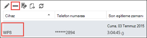 Outlook Web App’ten telefonu kaldır