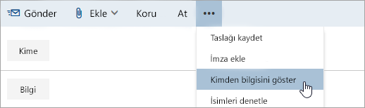 Göndericiyi Göster seçeneğinin ekran görüntüsü