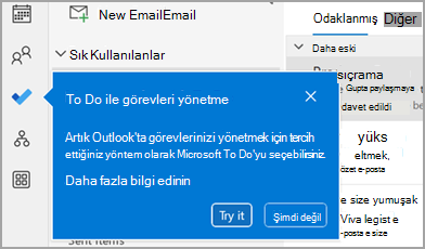 Mavi öğretim çağrı kutusunu gösteren ekran görüntüsü.