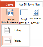 Dinleyici Notu Yönlendirme menüsünü gösteren ekran görüntüsü