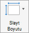 Slayt Boyutu düğmesini gösterir