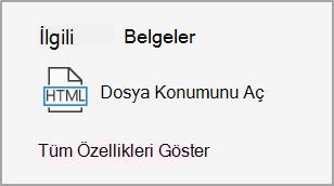 Diğer PowerPoint özelliklerini göster seçeneğinin ekran görüntüsü