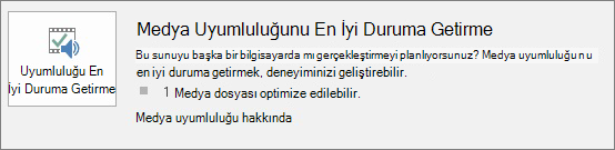 PowerPoint'te uyumluluğu en iyi duruma getir düğmesinin ekran görüntüsü.