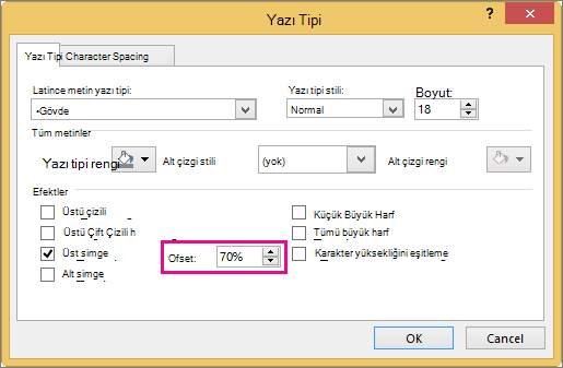 PowerPoint’te Yazı Tipi iletişim kutusunu gösterir