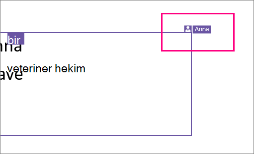 Windows için PowerPoint 2016’da bir slayt üzerinde çalışan birini görüntüleyen simge gösterilir