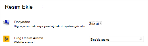 PowerPoint’teki Resim Ekle iletişim kutusunu gösterir.