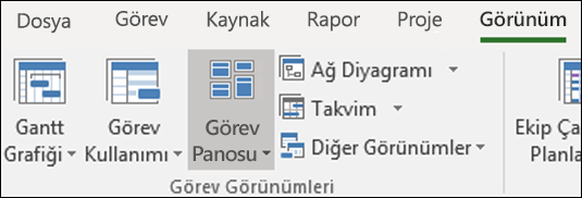 Görünüm şeridindeki Görev Panosu