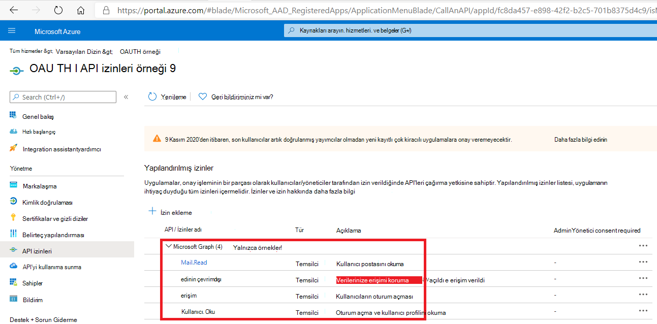 AzureAzure Active Directory App Permissions Scopes