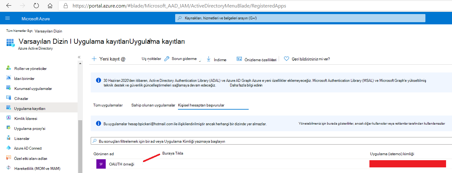 AzureAzure Active Directory - App Registrations
