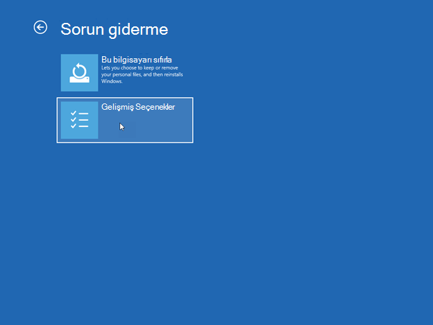 Sorun giderme
