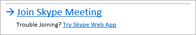 Tile katıl Skype Kurumsal Web AppSkype Kurumsal Web Uygulaması
